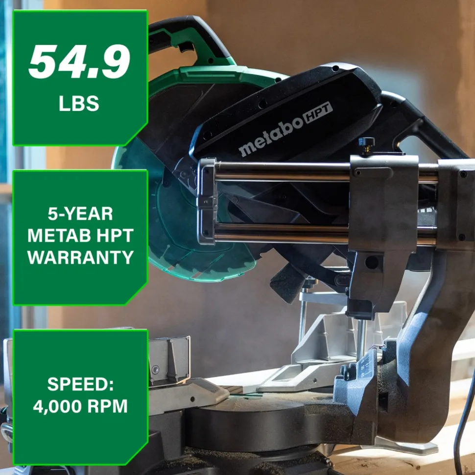 Metabo HPT 120V 15 Amp 12 in. Corded Dual Bevel Sliding Miter Saw