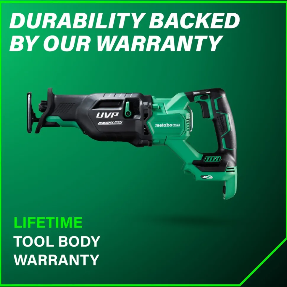 Metabo HPT 36V Brushless 1-1/4 in. Cordless Reciprocating Saw with Orbital Action (Tool Only)