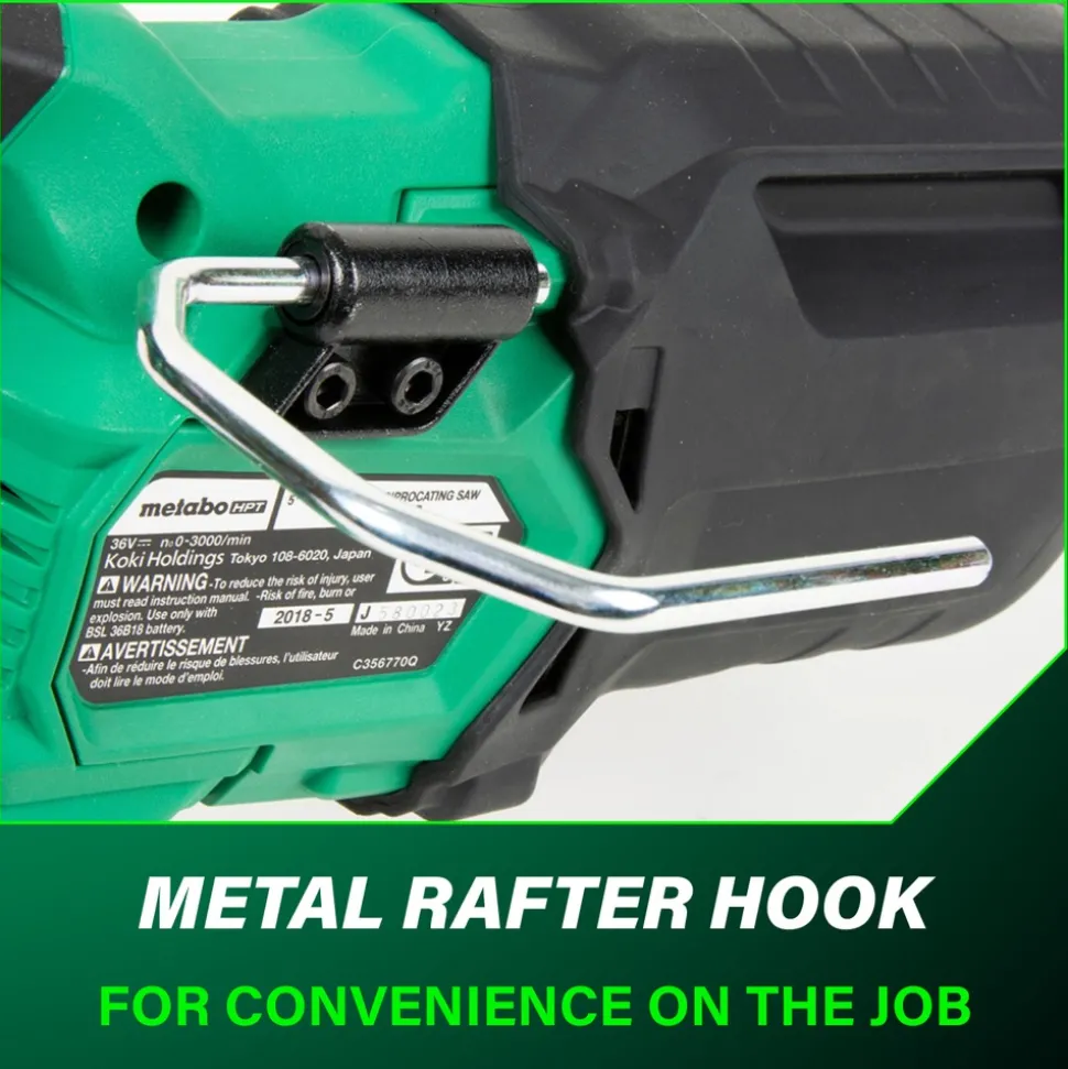 Metabo HPT 36V Brushless 1-1/4 in. Cordless Reciprocating Saw with Orbital Action (Tool Only)