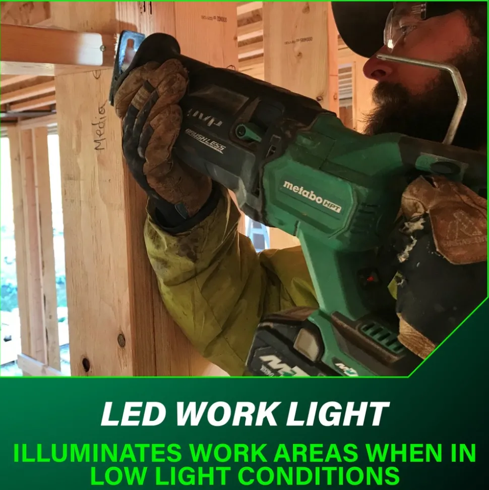 Metabo HPT 36V Brushless 1-1/4 in. Cordless Reciprocating Saw with Orbital Action (Tool Only)