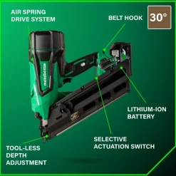 Metabo HPT 36V MultiVolt 3-1/2 in. Cordless Paper Strip Framing Nailer Kit (2.5 Ah)