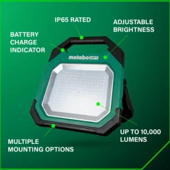 Metabo HPT 18V MultiVolt 10000 Lumen Lithium-Ion Cordless LED Work Light (Tool Only)