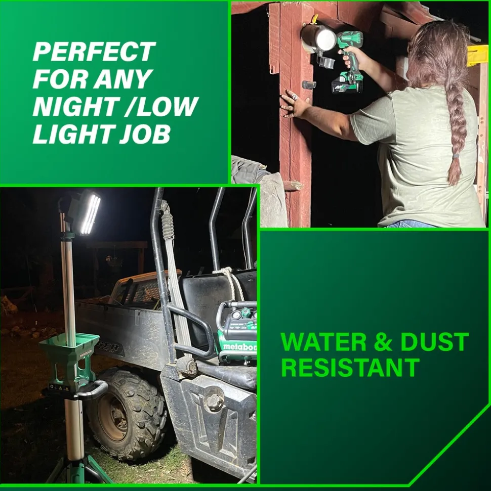 Metabo HPT 18V MultiVolt 4000 Lumen Lithium-Ion Cordless LED Tripod Site Light (Tool Only)