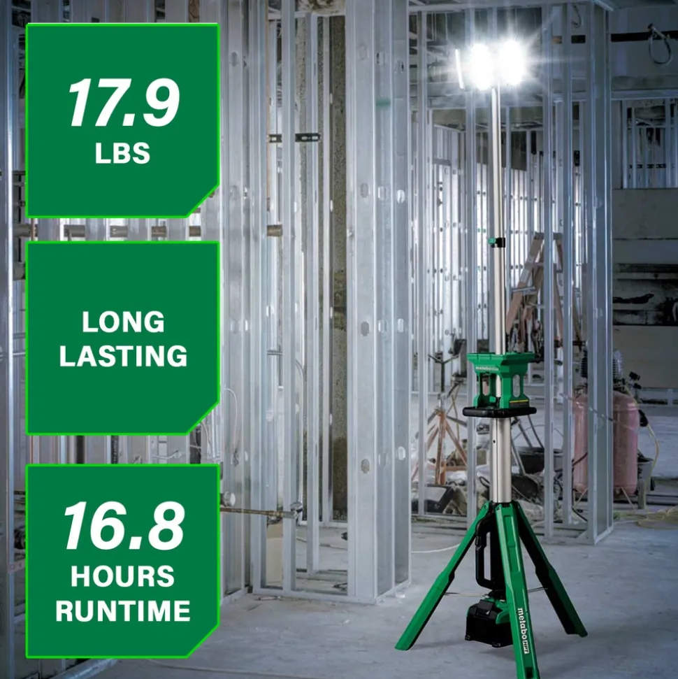 Metabo HPT 18V MultiVolt 4000 Lumen Lithium-Ion Cordless LED Tripod Site Light (Tool Only)