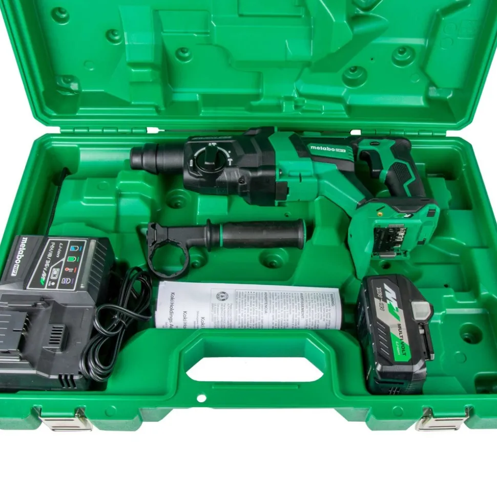 Metabo HPT 36V MultiVolt Brushless Lithium-Ion 1-1/8 in. Cordless SDS-Plus D-Handle Rotary Hammer Kit (4 Ah)