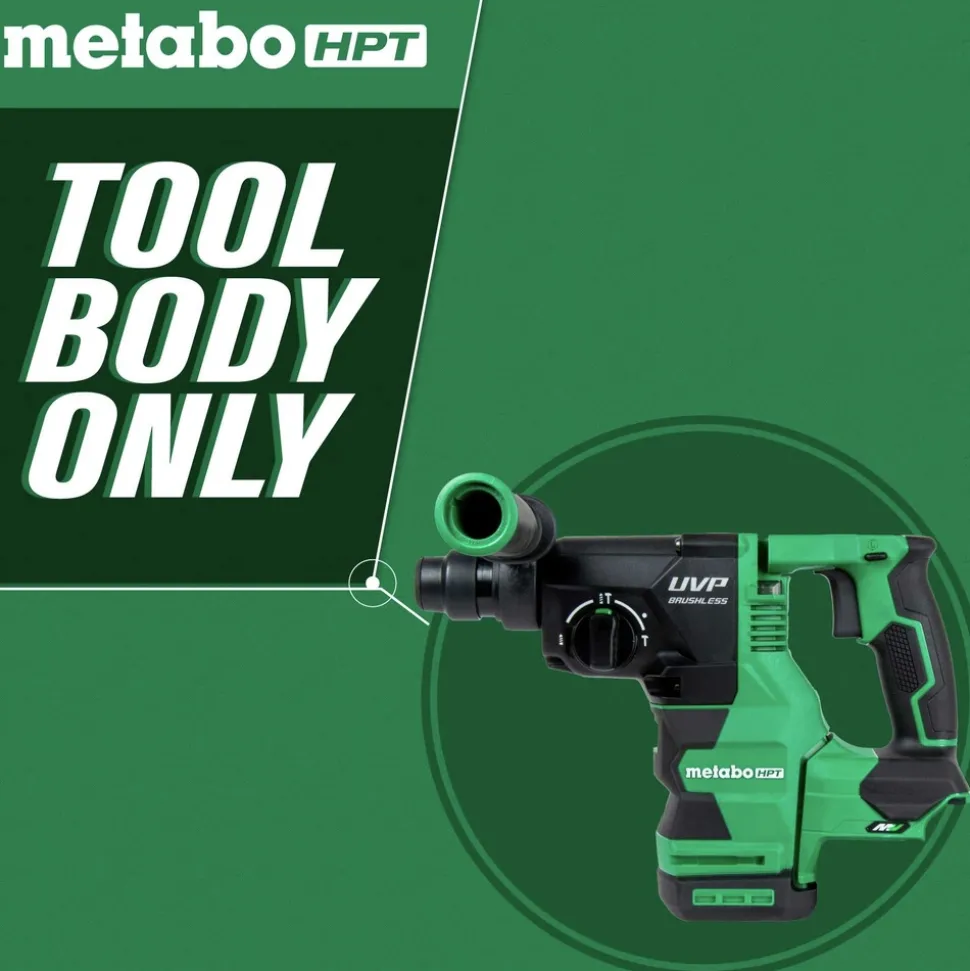 Metabo HPT 36V MultiVolt Brushless SDS-Plus Lithium-Ion 1-1/8 in. Cordless Rotary Hammer with UVP (Tool Only)