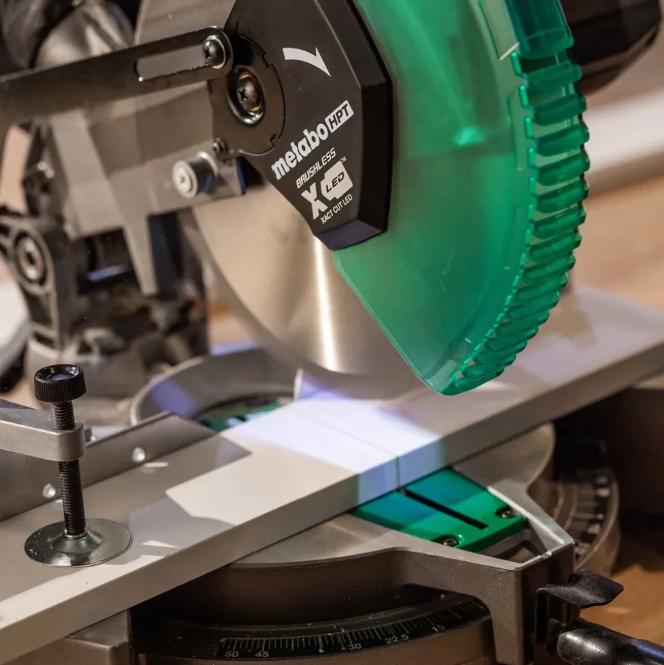 Metabo HPT 18V MultiVolt Brushless Lithium-Ion 10 in. Cordless Single Bevel Miter Saw Kit (5 Ah)