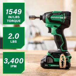 Metabo HPT 18V MultiVolt Lithium-Ion Brushless Cordless Impact Driver Kit (2 Ah)