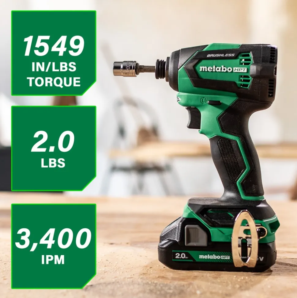 Metabo HPT 18V MultiVolt Lithium-Ion Brushless Cordless Impact Driver Kit (2 Ah)