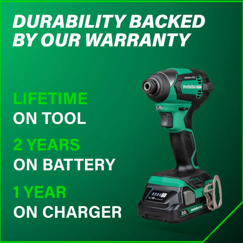 Metabo HPT 18V MultiVolt Lithium-Ion Brushless Cordless Impact Driver Kit (2 Ah)