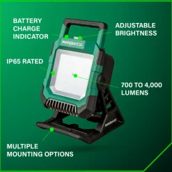Metabo HPT 18V MultiVolt Lithium-Ion 4000 Lumen LED Cordless Work Light (Tool Only)