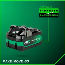 Metabo HPT 18V/36V MultiVolt 5 Ah/2.5 Ah Water and Impact Resistant Lithium-Ion Battery