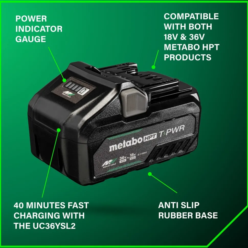 Metabo HPT 36V/18V MultiVolt 4 Ah/8 Ah T-PWR Lithium-Ion Battery