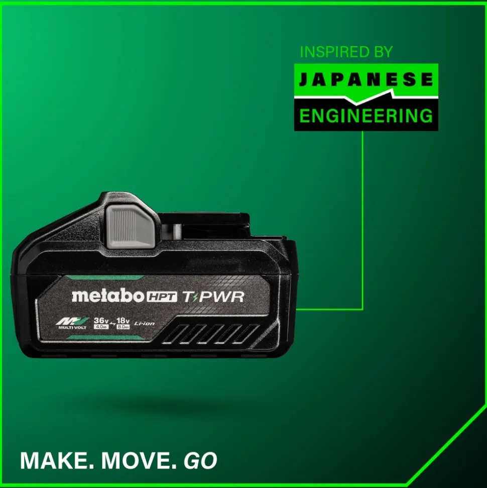 Metabo HPT 36V/18V MultiVolt 4 Ah/8 Ah T-PWR Lithium-Ion Battery