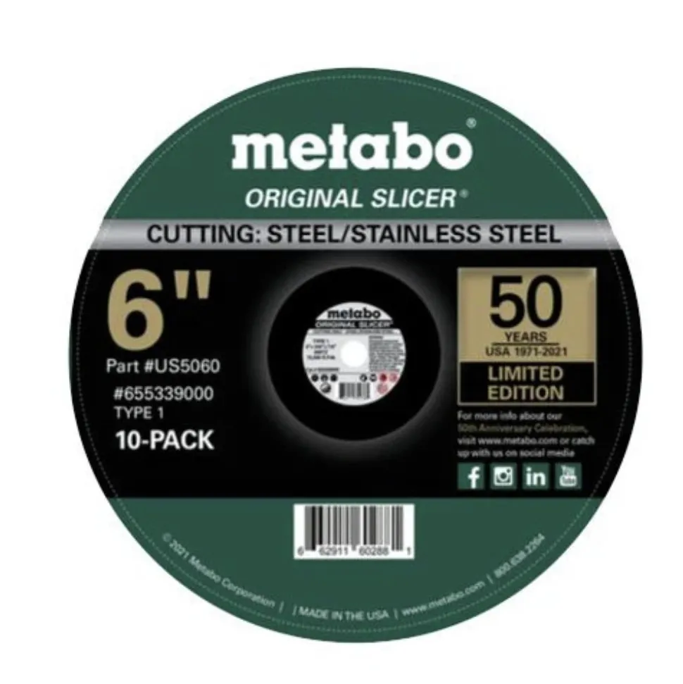 Metabo 10-Pack 50th Anniversary Limited Edition 6 in. Original Slicers