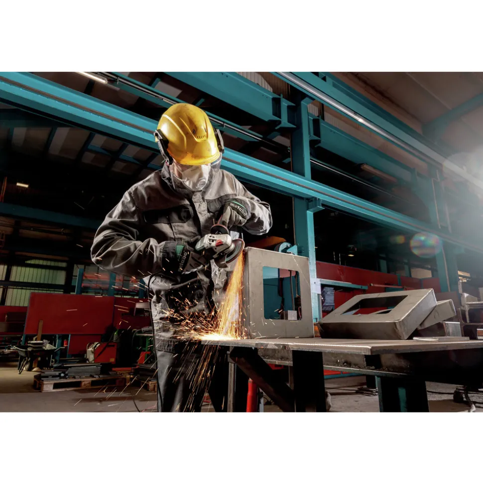 Metabo W 11-125 Quick 11 Amp 11,000 RPM 4.5 in. / 5 in. Corded Angle Grinder with Lock-on