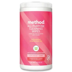 Method 1 Ply All Purpose Cleaning Wipes - White Pink Grapefruit (6/Carton)