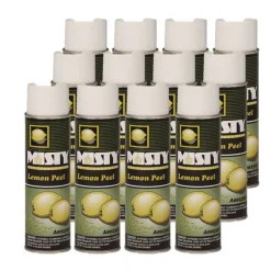 Misty 1001842 10 oz. Aerosol Spray Handheld Air Deodorizer - Lemon Peel (12/Carton)