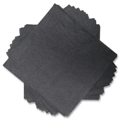 Morcon Paper 9 in. x 9.5 in. 2-Ply Morsoft Beverage Napkins - Black (1000/Carton)
