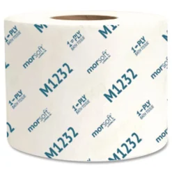Morcon Paper Morsoft Controlled Bath Tissue, Septic Safe, 1-Ply, White, 1,200 Sheets/Roll, 48 Rolls/Carton