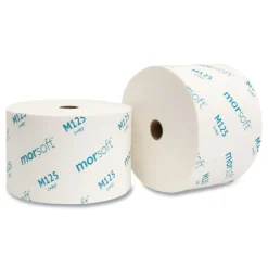 Morcon Paper 1-Ply Small Core Septic-Safe Bath Tissue - White (2500 Sheets/Roll, 24 Rolls/Carton)