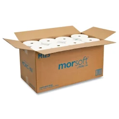 Morcon Paper 1-Ply Small Core Septic-Safe Bath Tissue - White (2500 Sheets/Roll, 24 Rolls/Carton)