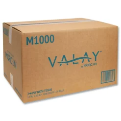 Morcon Paper SMALL CORE BATH TISSUE, SEPTIC SAFE, 2-PLY, WHITE, 1000 SHEETS/ROLL, 36 ROLL/CARTON