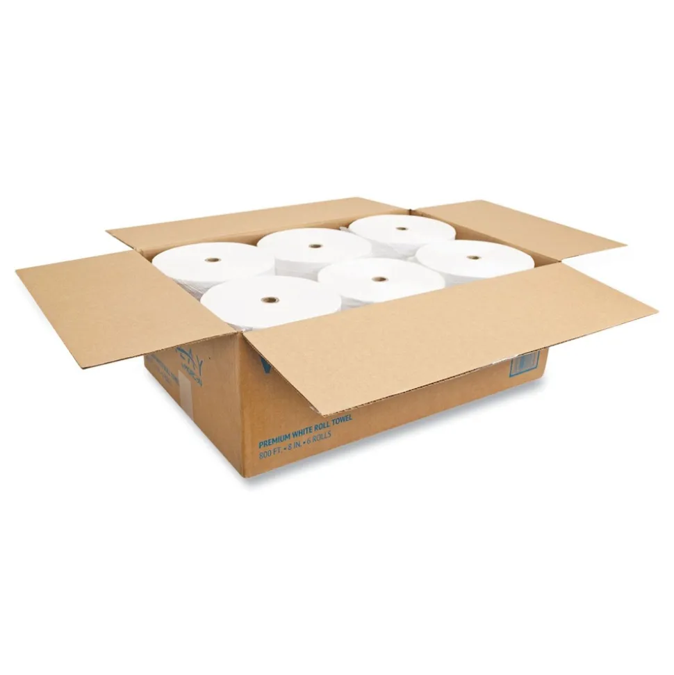 Morcon Paper Valay 8 in. x 800 ft. Proprietary TAD Roll Towels - White (6 Rolls/Carton)