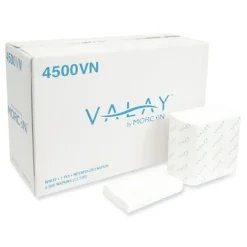 Morcon Paper Valay 6.5 in. x 8.25 in. 2-Ply Interfolded Napkins - White (6000/Carton)