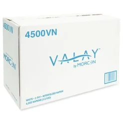 Morcon Paper Valay 6.5 in. x 8.25 in. 2-Ply Interfolded Napkins - White (6000/Carton)