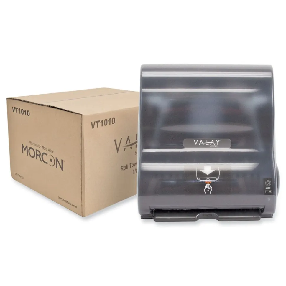 Morcon Paper VT1010 Valay 10 in. Roll Towel Dispenser - Black