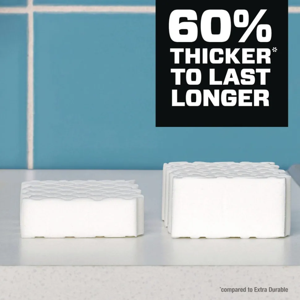 Mr. Clean 4.6 in. x 2.3 in. 1.2 in. Thick Ultra-Thick Magic Eraser - White (10/Carton)