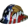 MSA American Freedom Series American Flag with 2 Eagles V-Gard Slotted Protective Hat