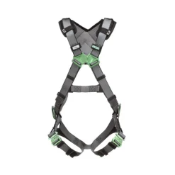 MSA V-FIT Back and Hip D-Rings with Quick-Connect Leg Straps and Shoulder Padding Harness - Standard