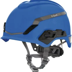 MSA V-Gard H1 Fas-Trac III No-Vent Safety Helmet - Standard, Blue