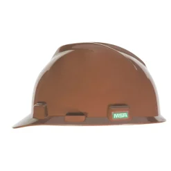 MSA V-Gard Slotted Cap with Staz-On Suspension - Brown