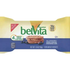 Nabisco 00 44000 02908 00 1.76 oz. Pack belVita Breakfast Biscuits - Blueberry (8 Packs/Box, 8 Boxes/Carton)