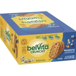 Nabisco 00 44000 02908 00 1.76 oz. Pack belVita Breakfast Biscuits - Blueberry (8 Packs/Box, 8 Boxes/Carton)