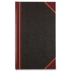 National Texthide 14 x 8.5 Sheets 1-Subject Medium/College Rule Record Book - Black/Burgundy Cover