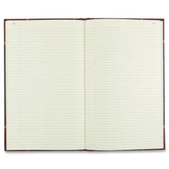 National Texthide 14 x 8.5 Sheets 1-Subject Medium/College Rule Record Book - Black/Burgundy Cover