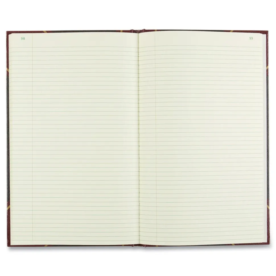 National Texthide 14 x 8.5 Sheets 1-Subject Medium/College Rule Record Book - Black/Burgundy Cover