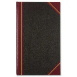 National Texthide Eye-Ease 14.25 in. x 8.75 in. Sheets Record Book - Black/Burgundy/Gold Cover