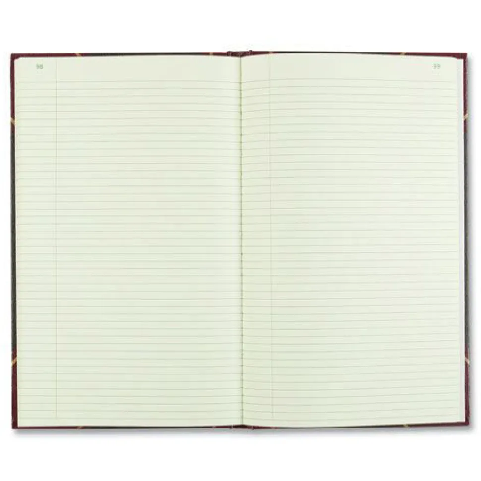 National Texthide Eye-Ease 14.25 in. x 8.75 in. Sheets Record Book - Black/Burgundy/Gold Cover