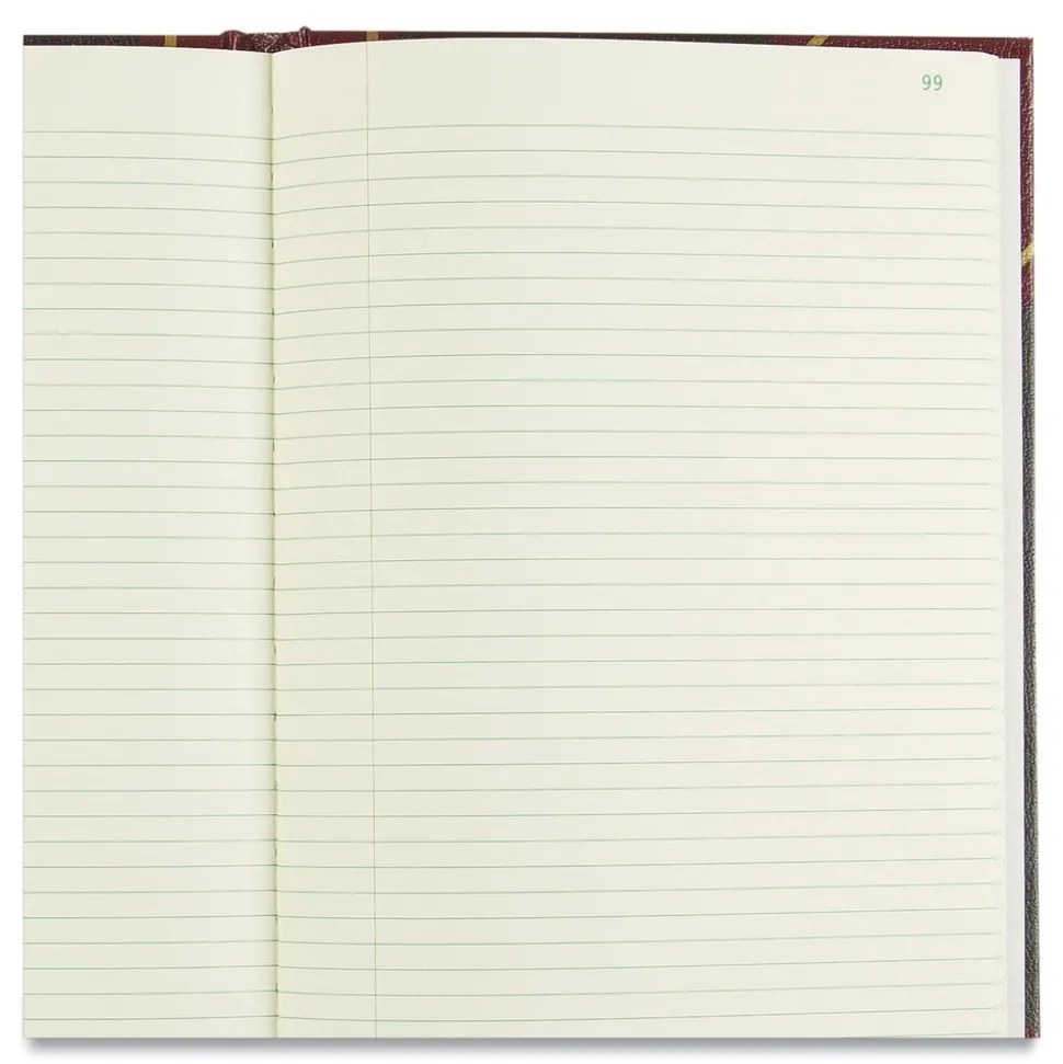 National Texthide Eye-Ease 14.25 in. x 8.75 in. Sheets Record Book - Black/Burgundy/Gold Cover