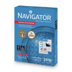 Navigator 97 Bright 24 lbs. Bond Weight 8.5 in. x 11 in. Premium Multipurpose Copy Paper - White (10/Carton)