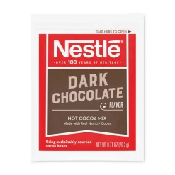 Nestle 12096919 0.71 oz Hot Cocoa Mix Packet - Dark Chocolate (300/Carton)