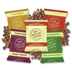 New England Coffee 026480 2.5 oz. Coffee Portion Packs - Eye Opener Blend (24/Carton)