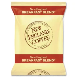 New England Coffee 026260 2.5 oz. Coffee Portion Packs - Breakfast Blend (24/Carton)
