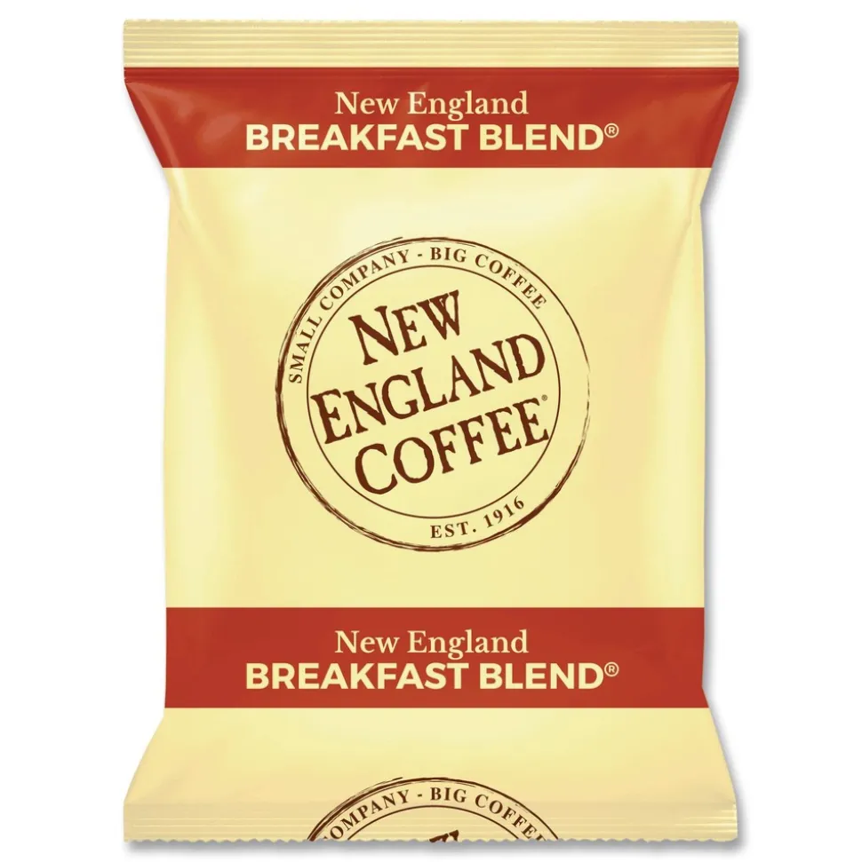 New England Coffee 026260 2.5 oz. Coffee Portion Packs - Breakfast Blend (24/Carton)