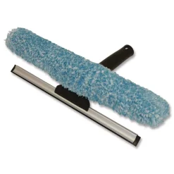 Nexstep Commercial Products MaxiPlus Combo Window Washer and Squeegee, 12-in Wide Blade, 8.5-in Handle